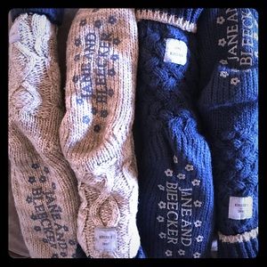 Jane & Bleecker Gray and Navy blue Knit Socks